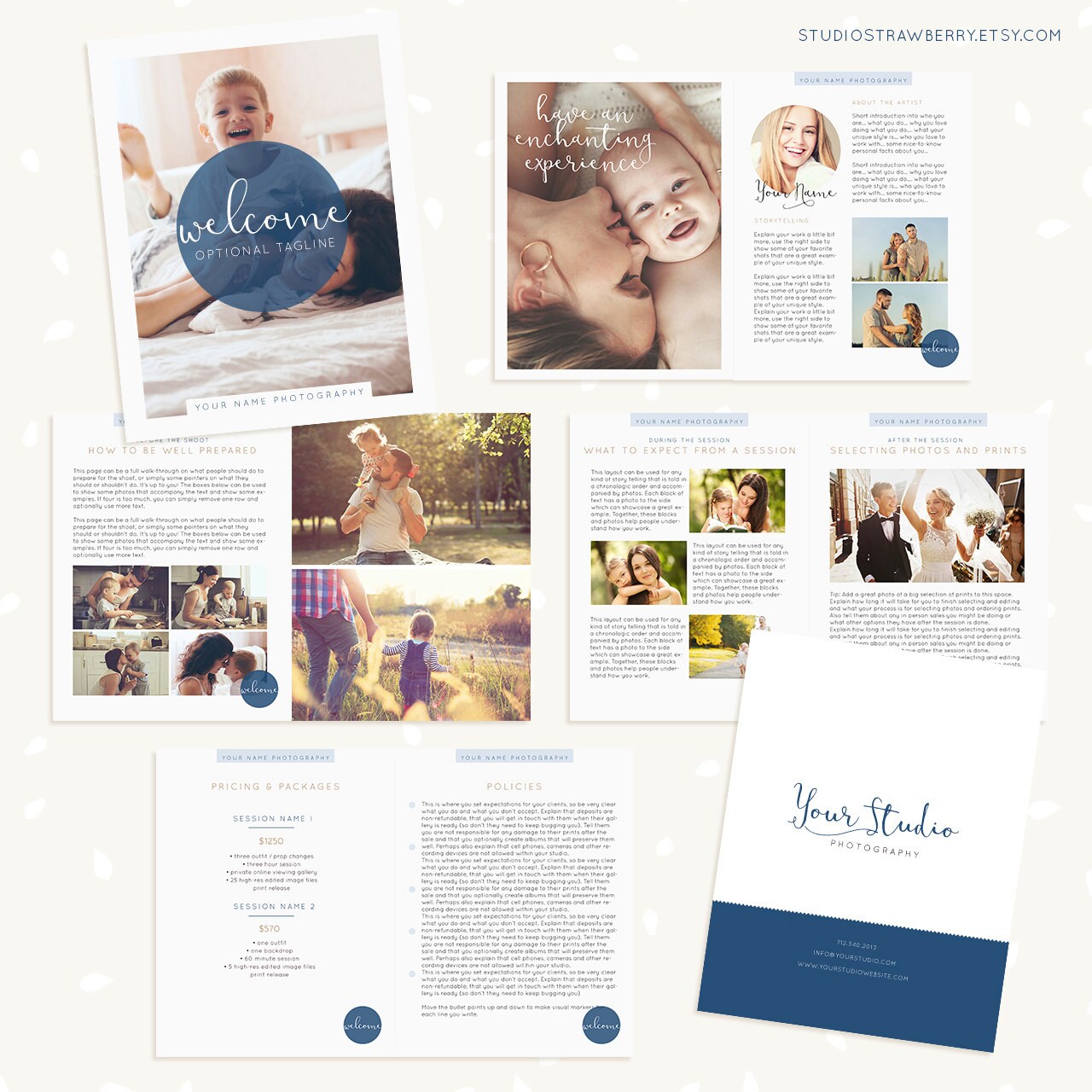 Photography Magazine, Welcome guide, 10 pages, Template for photographers, Magazine Template, Magazine Photoshop Template, PSD magazine