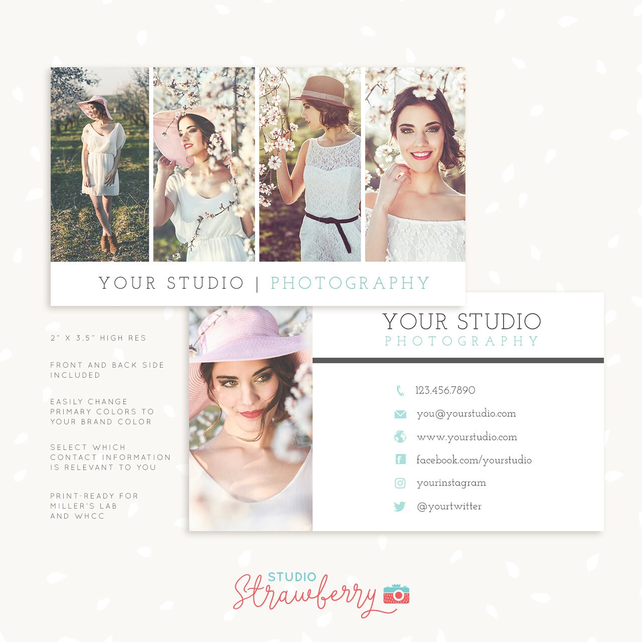 Photography Business Card Template, Photoshop Template, Photo Business Cards, Photography Marketing, Gallery Business Card for Photographers