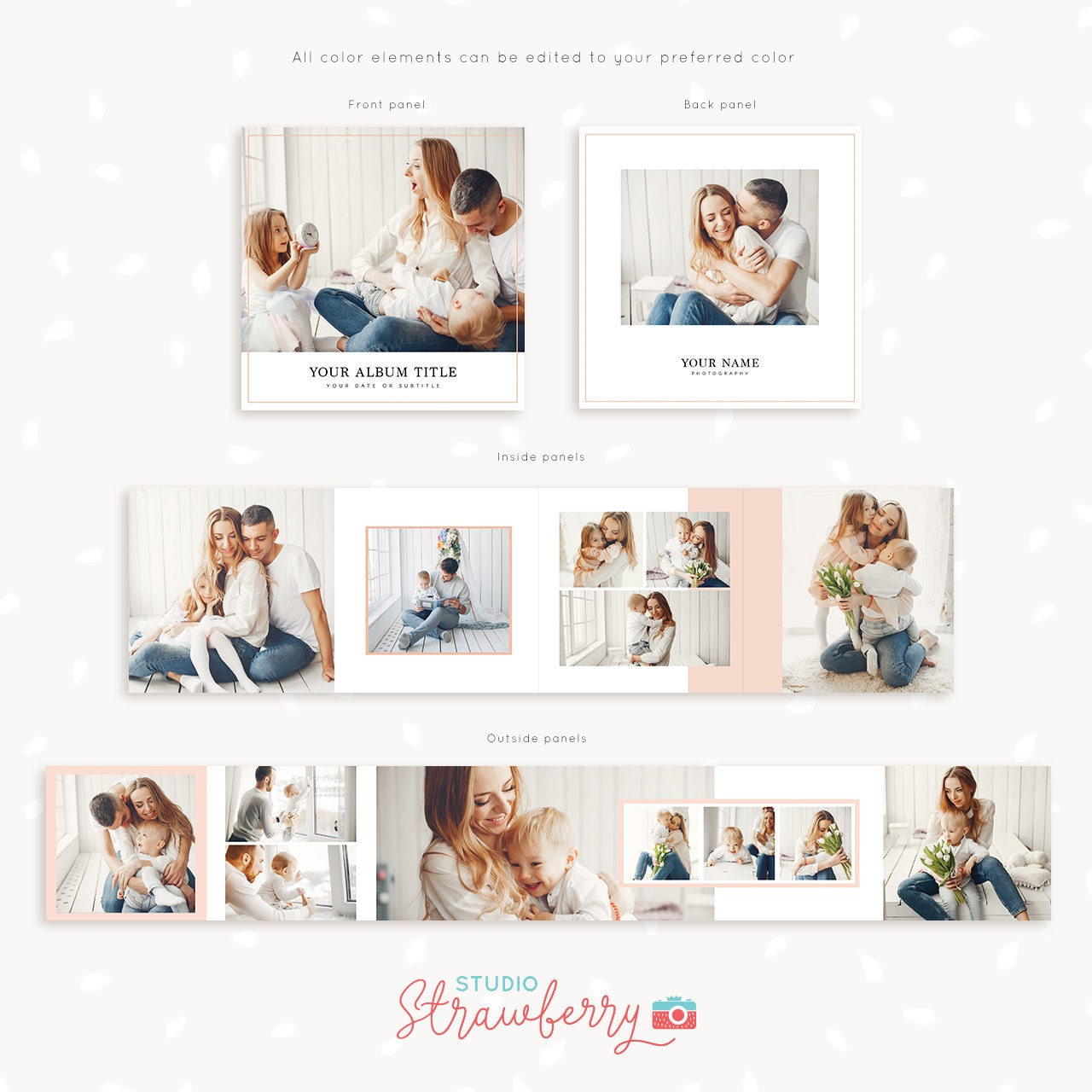 Mini accordion book template, 3x3 Mini Accordion Album Template, Mini album templates, Photo album 3x3, photo album pocket, Accordian, WHCC