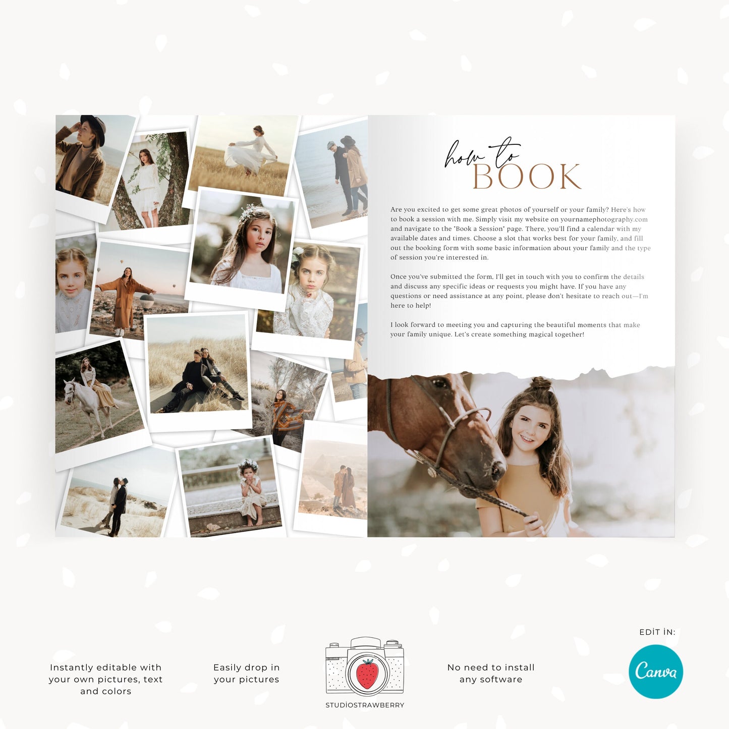 Photography Welcome Guide Template | Editable Canva Client Magazine | Customizable Digital Session Guide for Photographer | C10