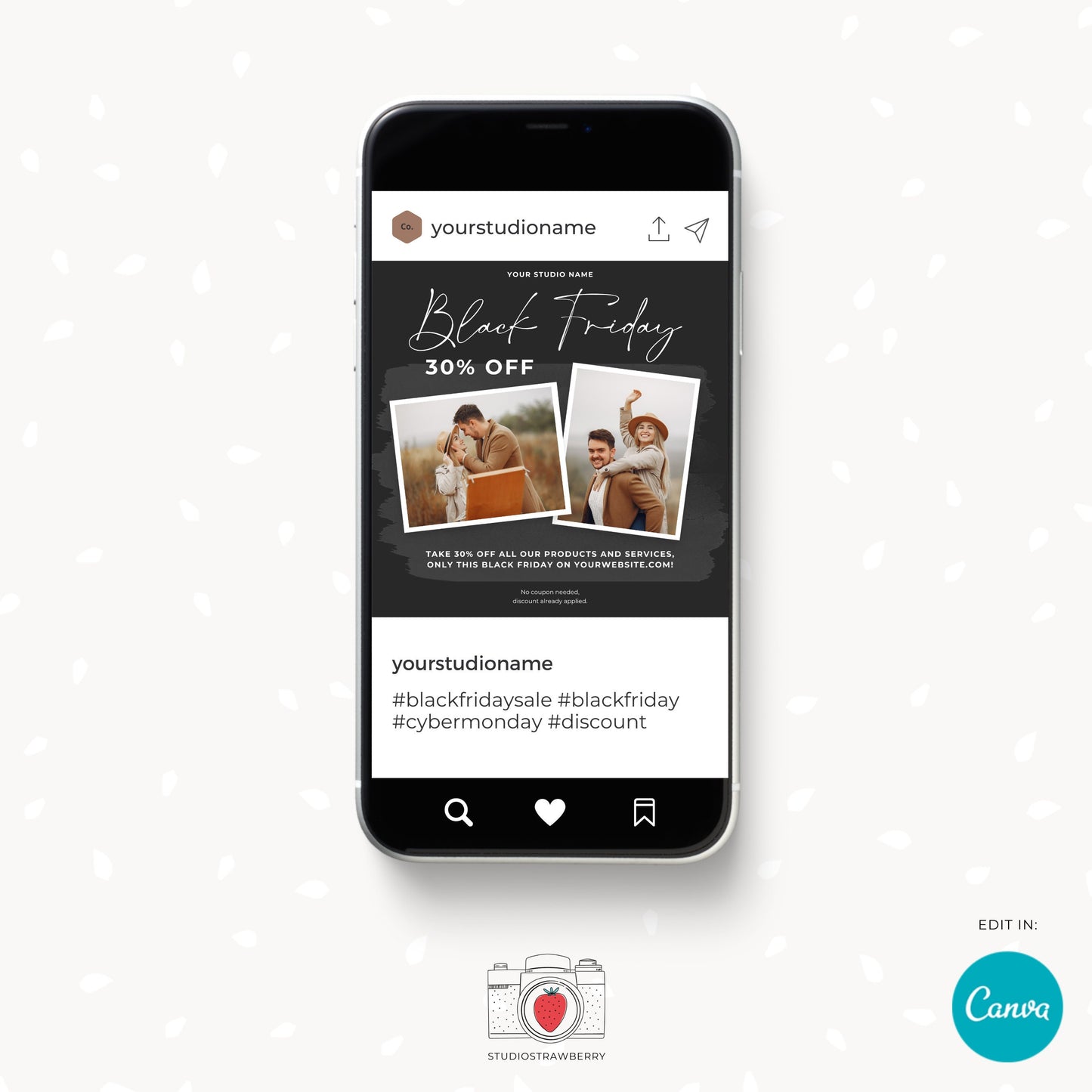 Black Friday Sale Flyer Template | Canva Marketing Flyer for Small Businesses | Printable Customizable Discount Flyer for Entrepreneurs