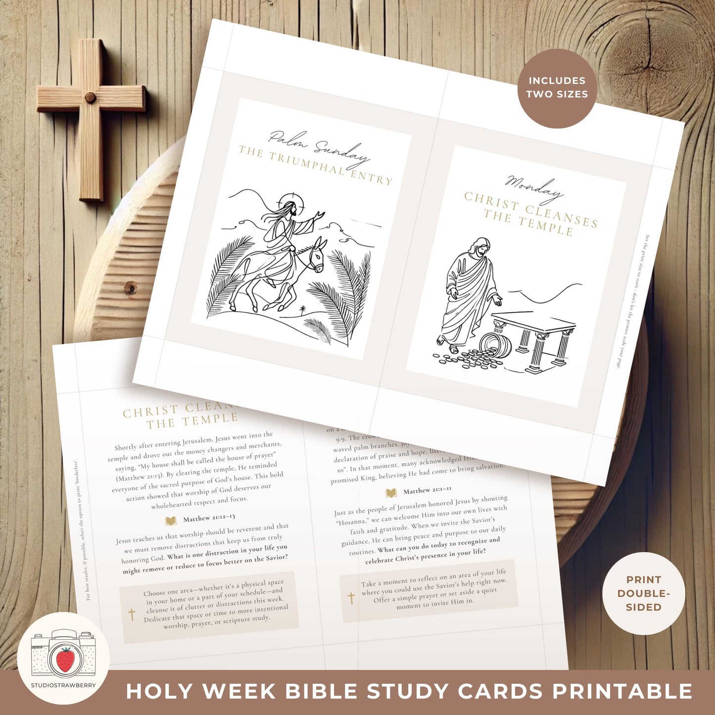 Holy Week Devotional for families with printable study and scripture cards