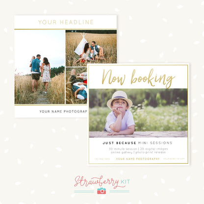 Social Media Templates for photographers, Facebook Template, Instagram Template, Photography marketing, Share and win, Sneak peek