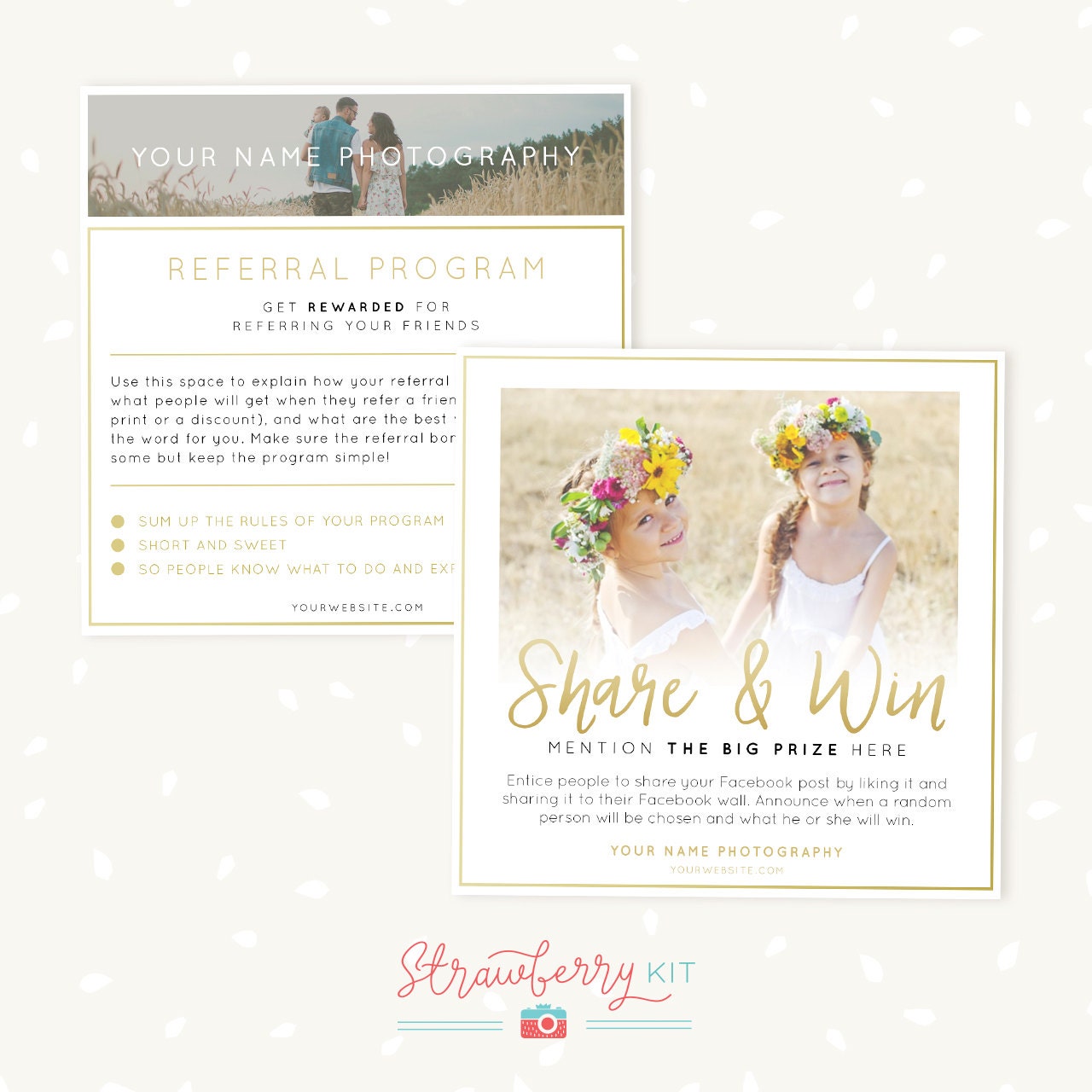 Social Media Templates for photographers, Facebook Template, Instagram Template, Photography marketing, Share and win, Sneak peek