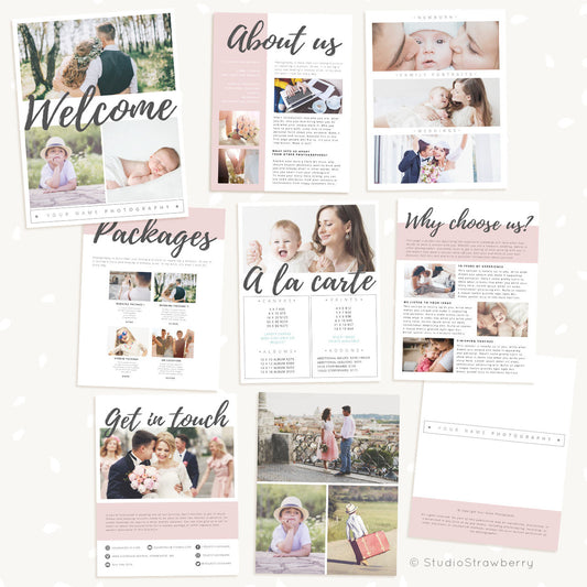 Welcome guide template, Photography Magazine, 9 pg, Brochure for photographers, Magazine Template, Magazine Photoshop Template, PSD magazine
