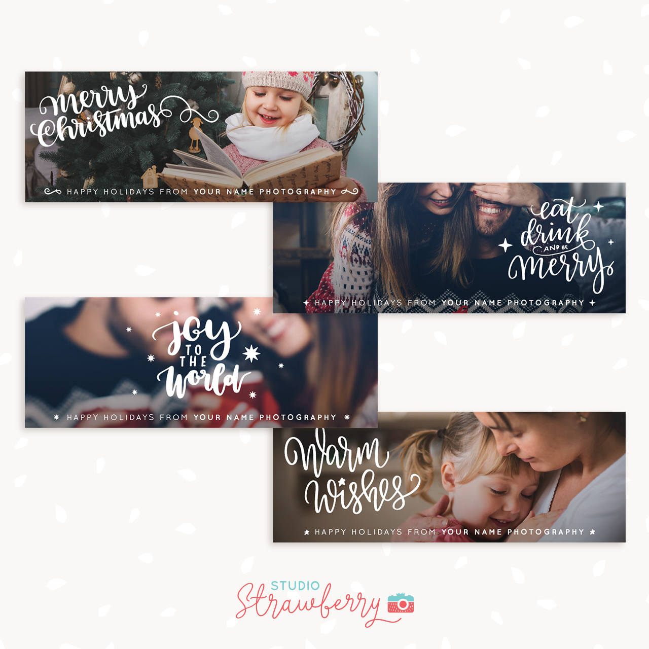 Christmas Facebook Banner, Christmas Facebook timeline, Christmas Facebook cover template, Facebook Template, Happy Holidays photographers