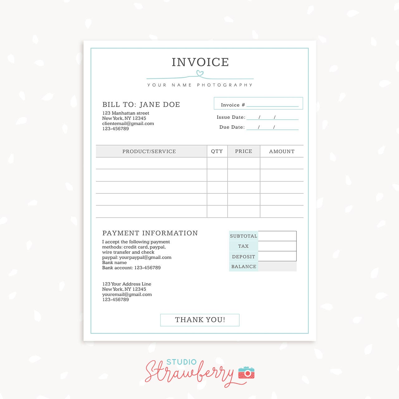 Photography Forms, Client Booking Form For Photographer, Sign up Template, Invoice Template Photography, Pricing Guide Photography, Prints