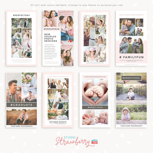 Instagram story template: "Classy Collages", Instagram stories templates, Social Media Template, Instagram Template for photographers