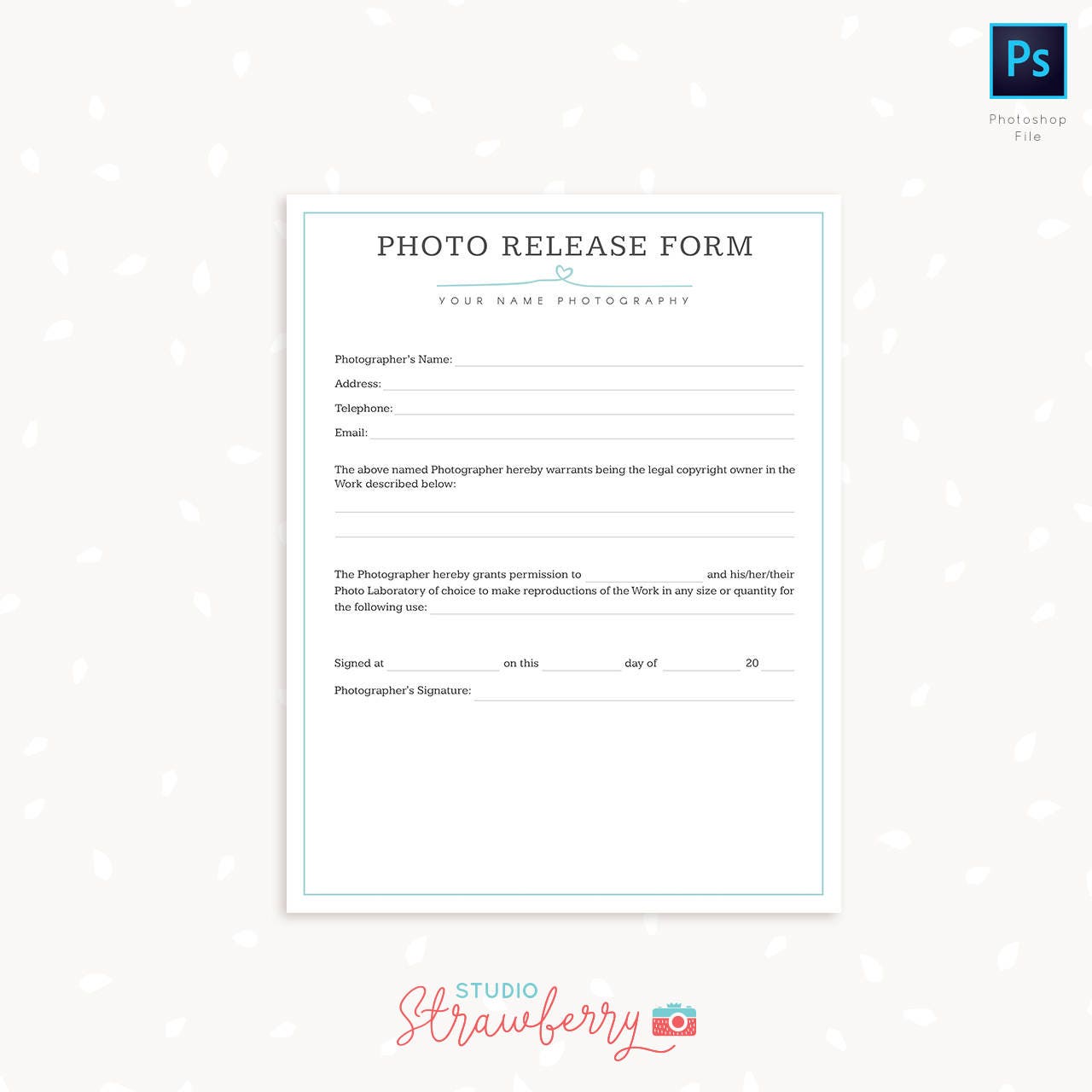 Photography Business Forms Bundle, Photo Session Agreement, Business Policies, Model Release, Photo Release, Wedding contract, Contracts