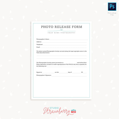 Photography Business Forms Bundle, Photo Session Agreement, Business Policies, Model Release, Photo Release, Wedding contract, Contracts