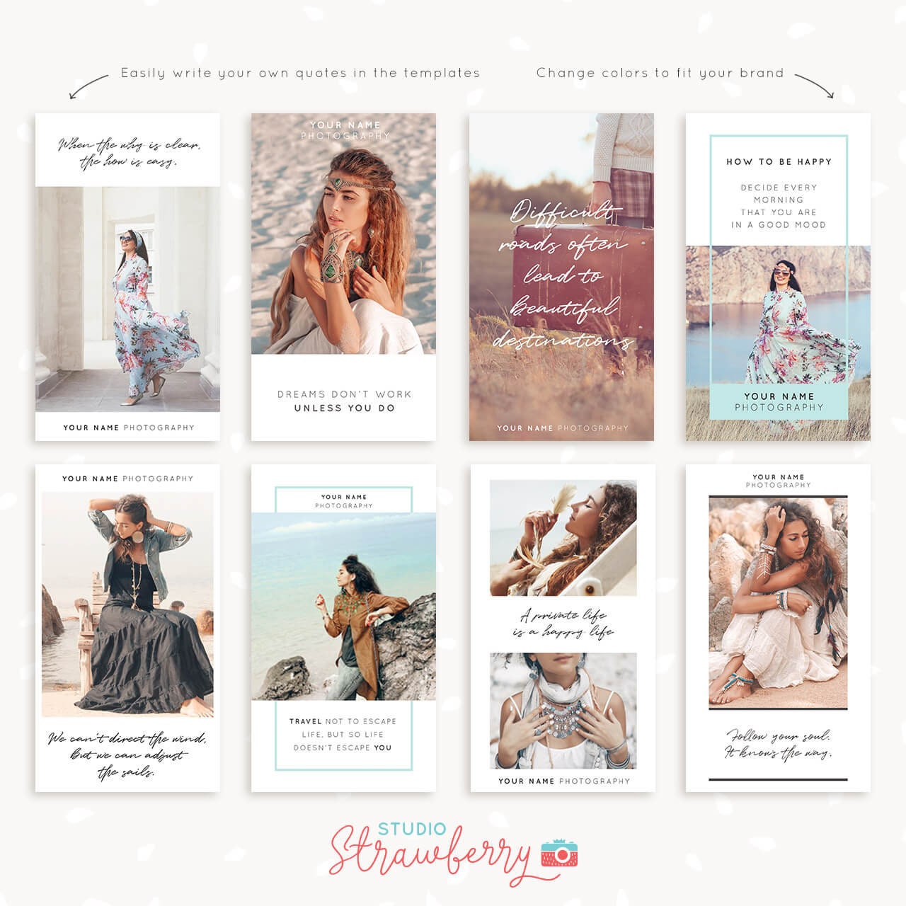 Instagram story template: "Inspirational Quotes", Instagram stories templates, Social Media Template, Instagram Template for photographers