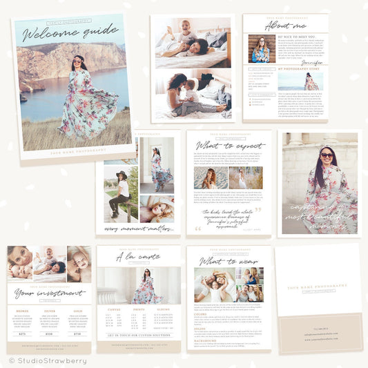 Welcome guide template, Photography Magazine, Brochure for photographers, Magazine Template, Magazine Photoshop Template, PSD magazine