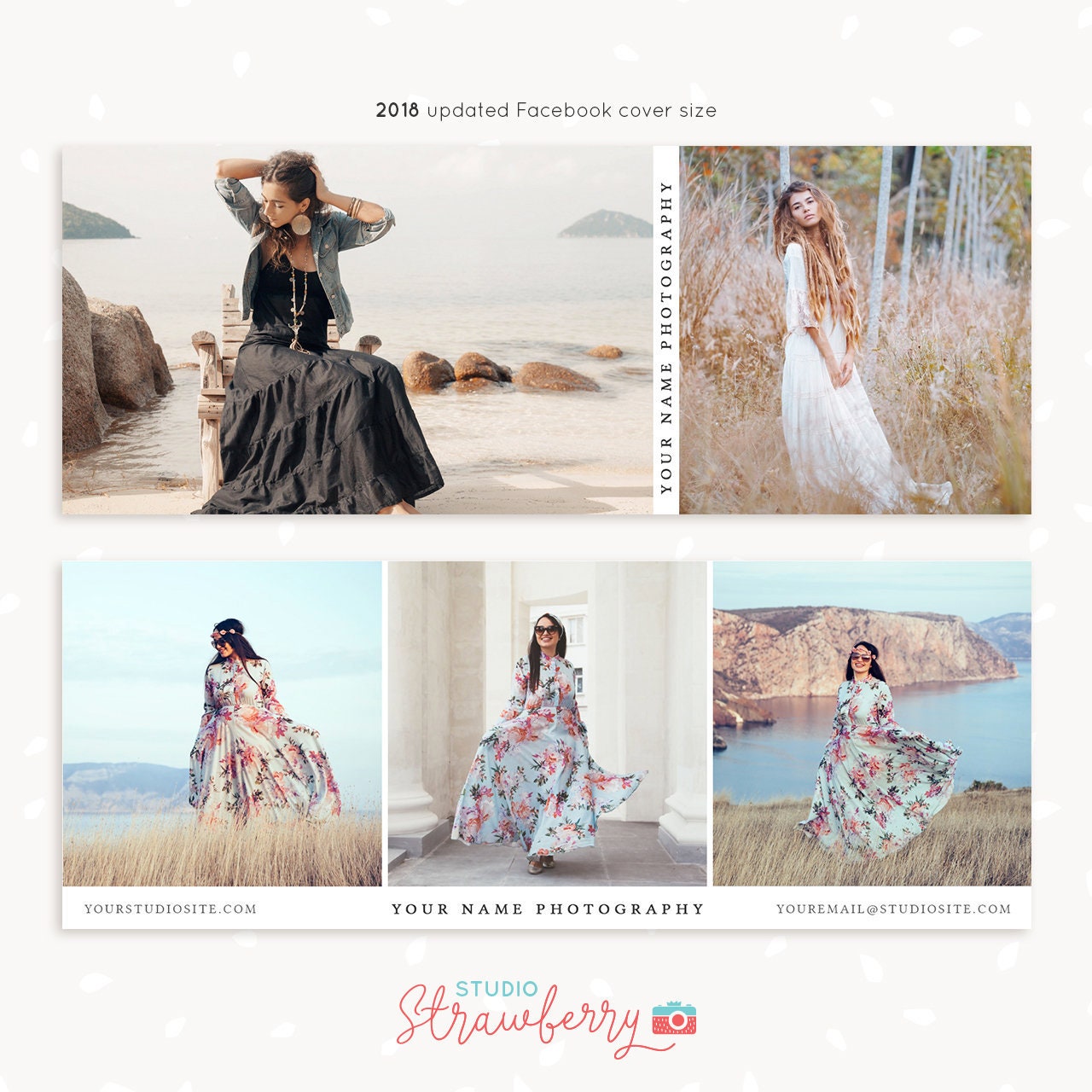 Facebook cover template 2018 psd size "Minimalist Galleries", Photography Facebook Timeline Covers, Facebook Cover Template, Facebook Cover