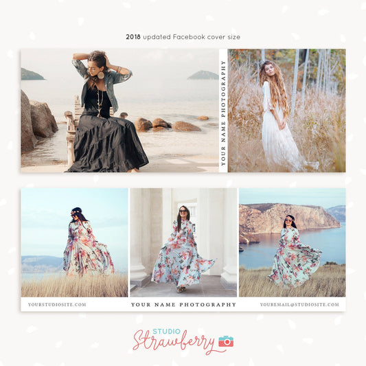 Facebook cover template 2018 psd size "Minimalist Galleries", Photography Facebook Timeline Covers, Facebook Cover Template, Facebook Cover