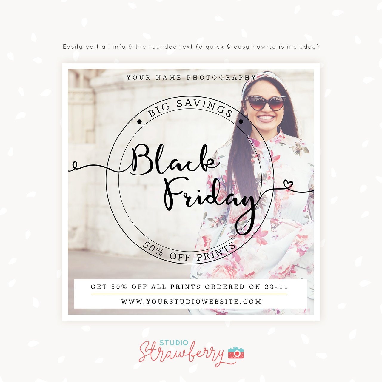 Black Friday Marketing Template, Black Friday Photoshop Template, Black Friday Sale Promotion, Square, Instagram, Social media, Facebook