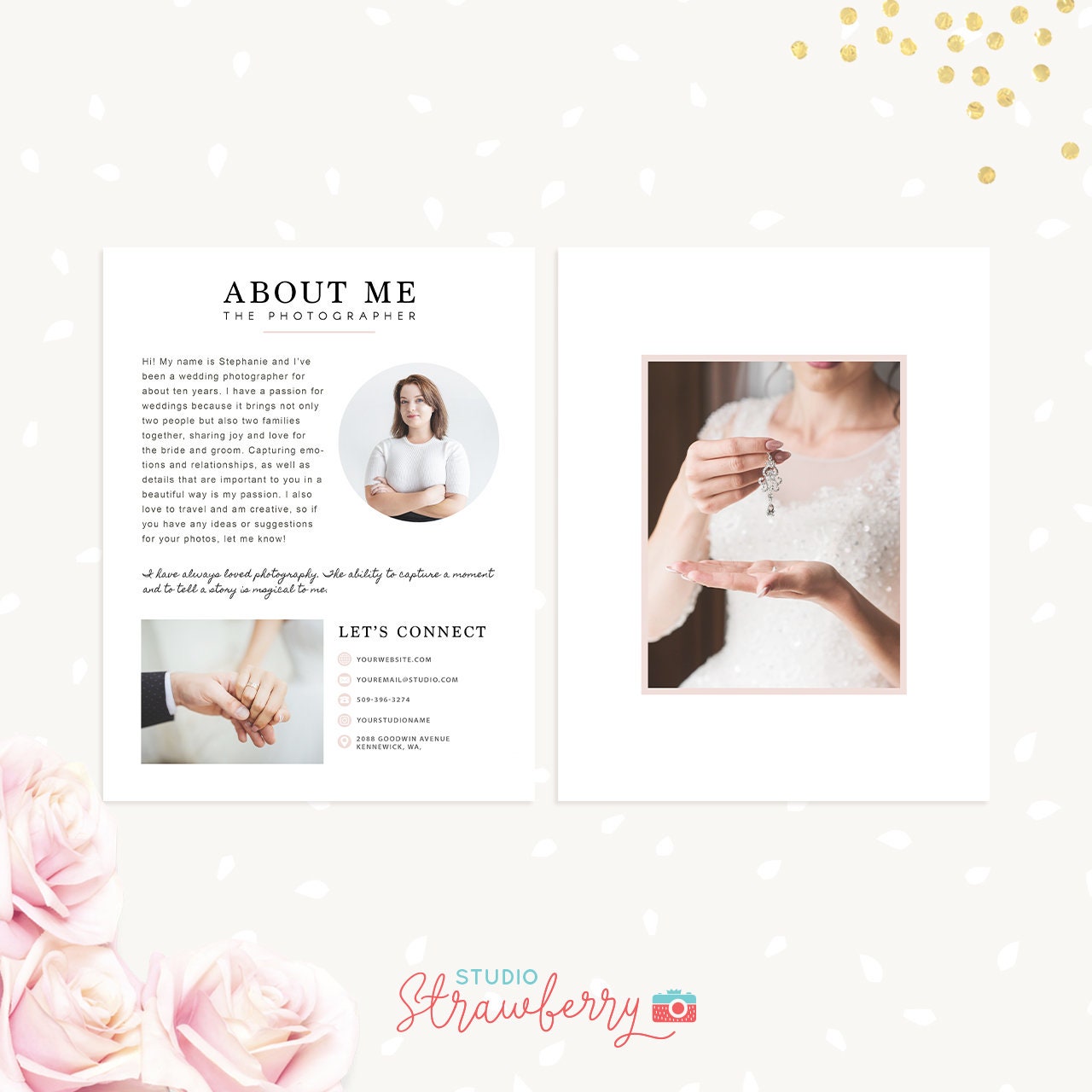 Wedding Photography Magazine Template, Wedding Welcome Guide Template, Wedding brochure, Wedding Photographer, Wedding Photography Marketing