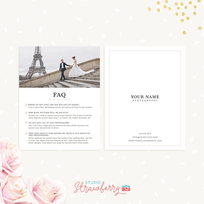 Wedding Photography Magazine Template, Wedding Welcome Guide Template, Wedding brochure, Wedding Photographer, Wedding Photography Marketing
