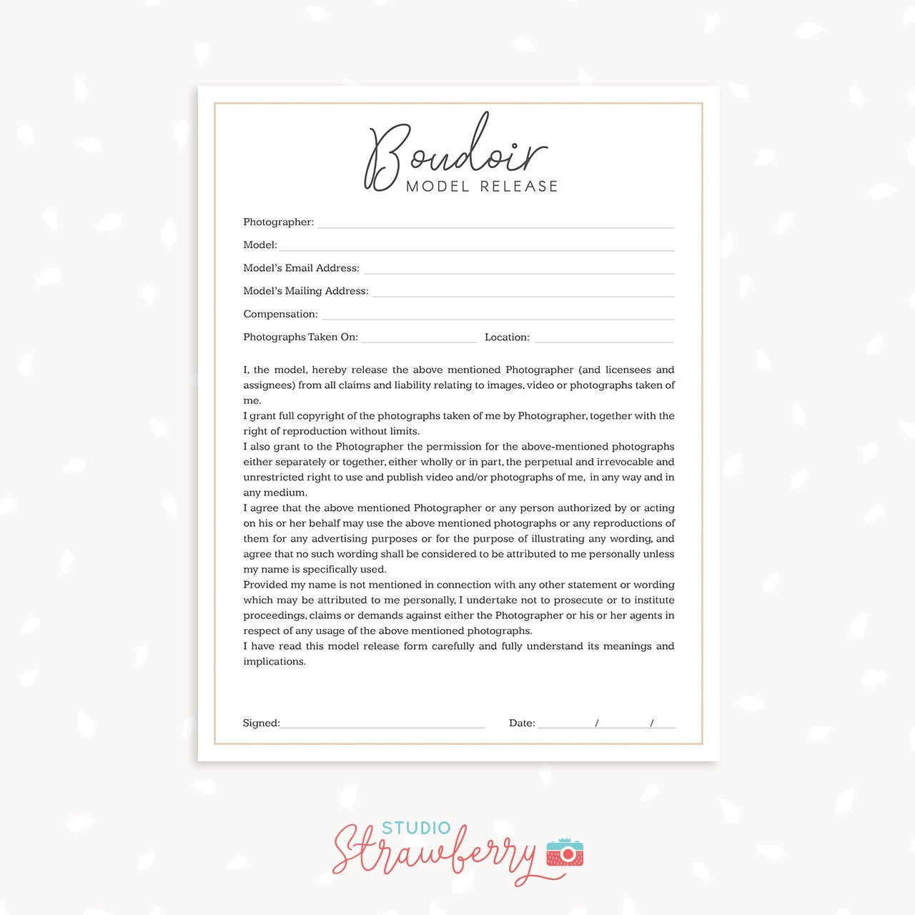 Boudoir Photography Forms Bundle, Boudoir template, Boudoir forms, Questionnaire, Model release, Invoice, Boudoir contract, Price list