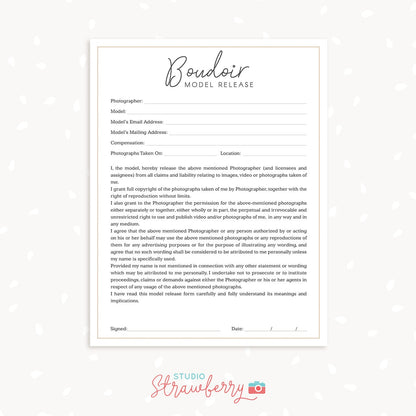 Boudoir Photography Forms Bundle, Boudoir template, Boudoir forms, Questionnaire, Model release, Invoice, Boudoir contract, Price list