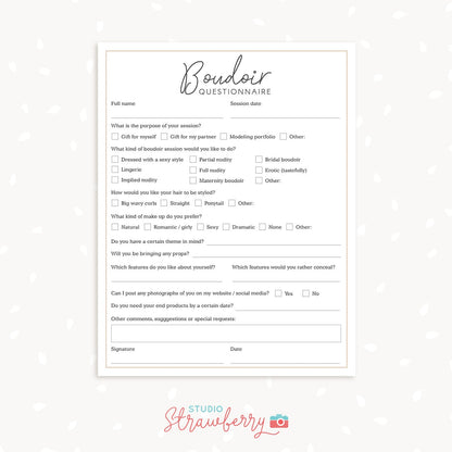Boudoir Photography Forms Bundle, Boudoir template, Boudoir forms, Questionnaire, Model release, Invoice, Boudoir contract, Price list