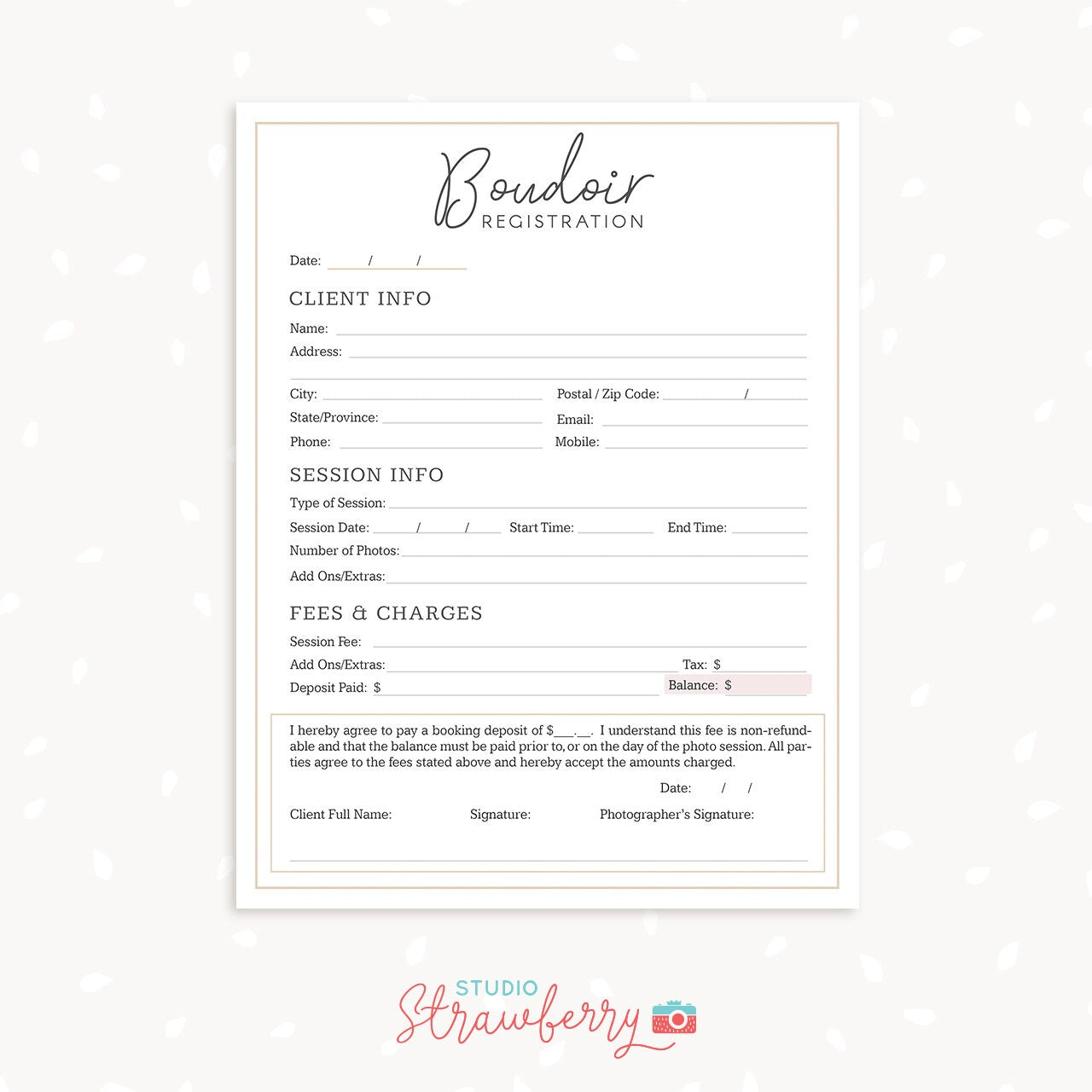 Boudoir Photography Forms Bundle, Boudoir template, Boudoir forms, Questionnaire, Model release, Invoice, Boudoir contract, Price list