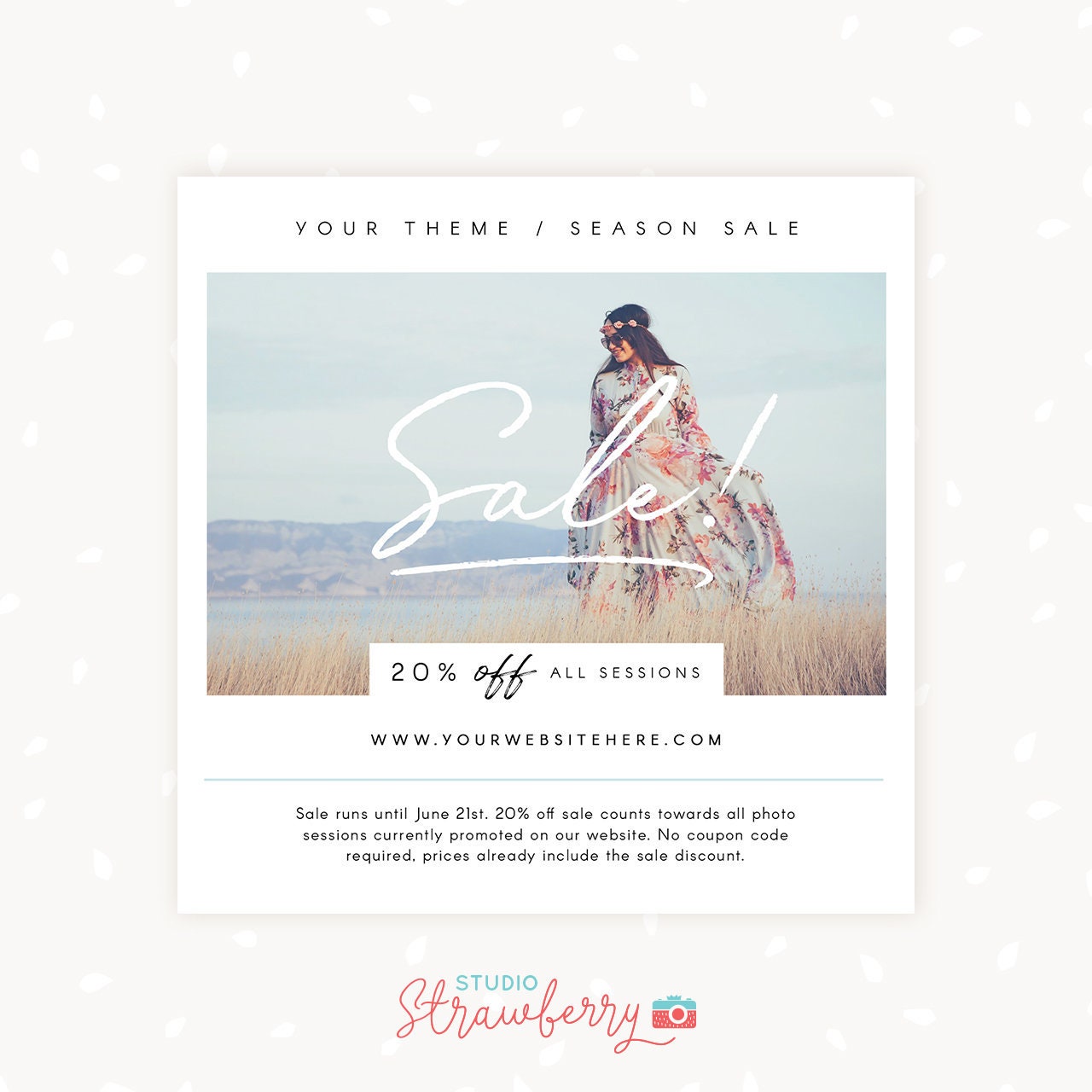 Sale flyer template, Promotion template, Sale Promotion, Discount flyer, Square, Instagram, Social media, Facebook