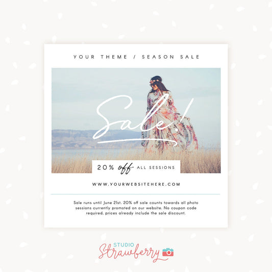 Sale flyer template, Promotion template, Sale Promotion, Discount flyer, Square, Instagram, Social media, Facebook