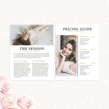 Boudoir Photography Magazine Template, Boudoir Welcome Guide Template, Boudoir brochure, Boudoir Photographer, Boudoir Photography Marketing