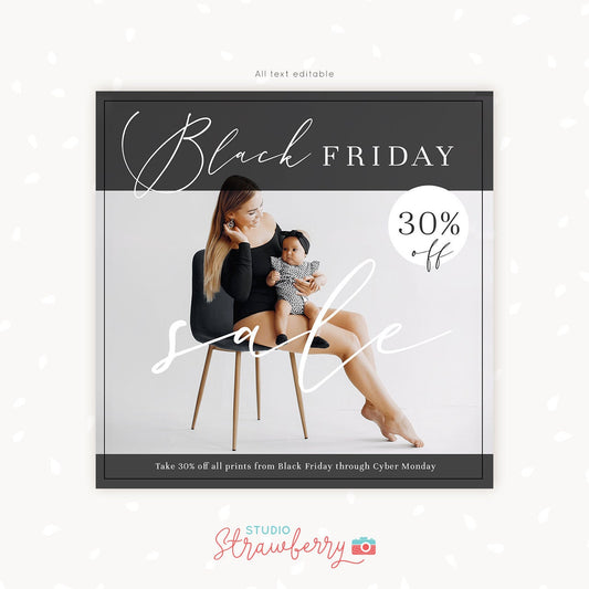 Black Friday Marketing Template, Black Friday Photoshop Template, Black Friday Sale Promotion, Square, Instagram, Social media, Facebook