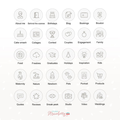 Instagram story highlight icons photographer, Instagram highlight icons photography, photography instagram highlight covers, Instagram icons