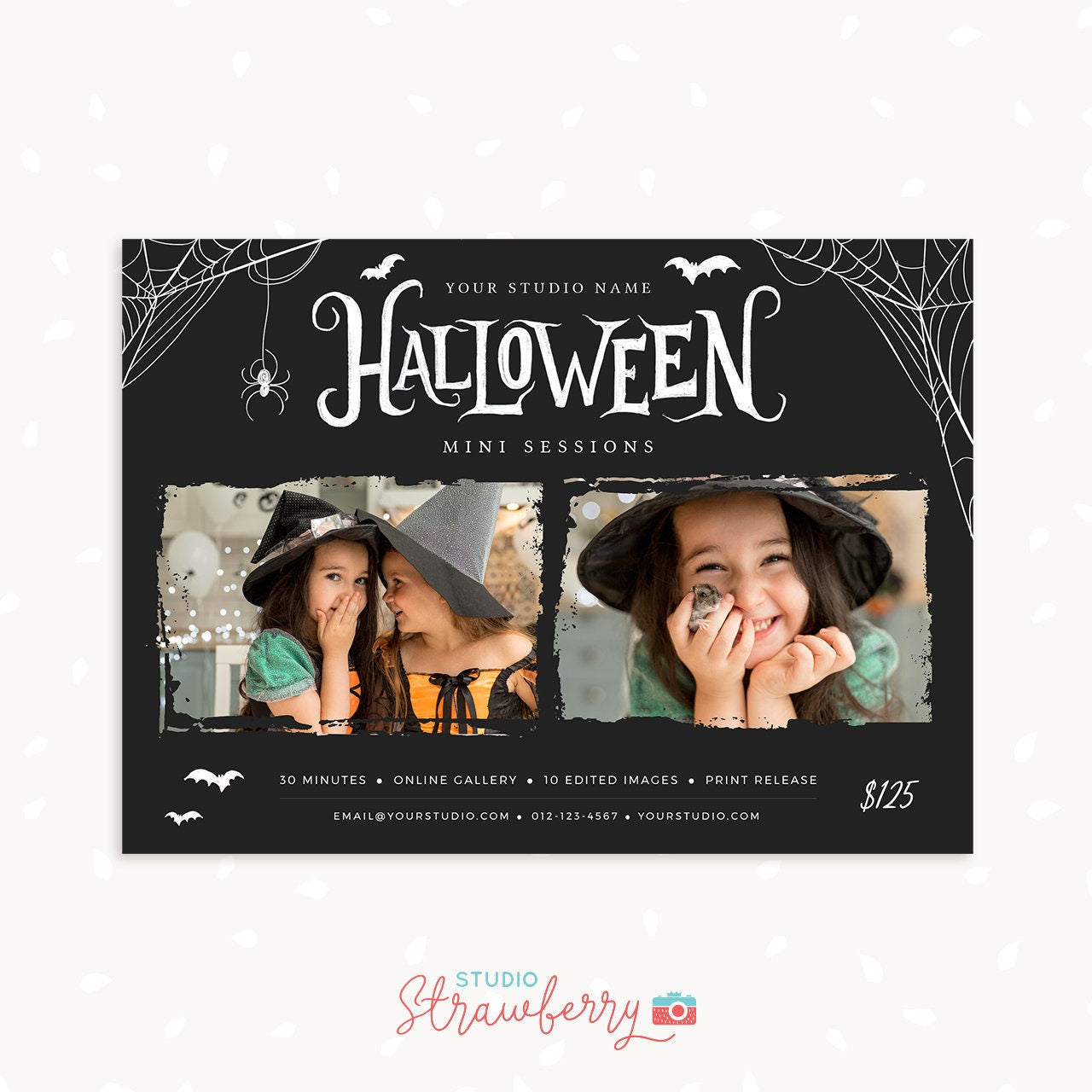 Halloween mini session template, Halloween Photography, Halloween Marketing, Halloween social media, Halloween minis, printable, download