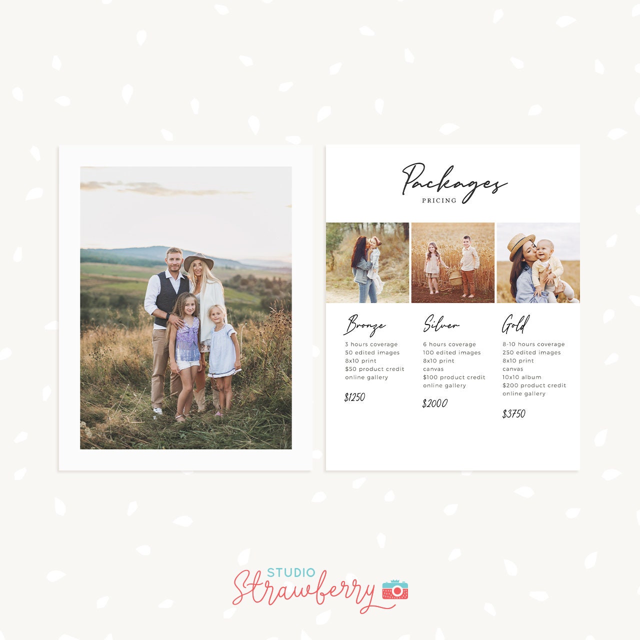 Photographer Welcome Guide Template, Photography Magazine Template, Photographer brochure, Family Photography, Wedding Photography