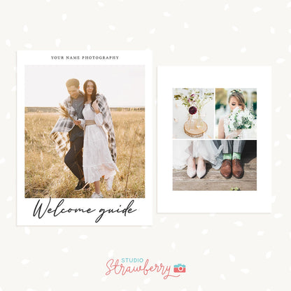 Photographer Welcome Guide Template, Photography Magazine Template, Photographer brochure, Family Photography, Wedding Photography