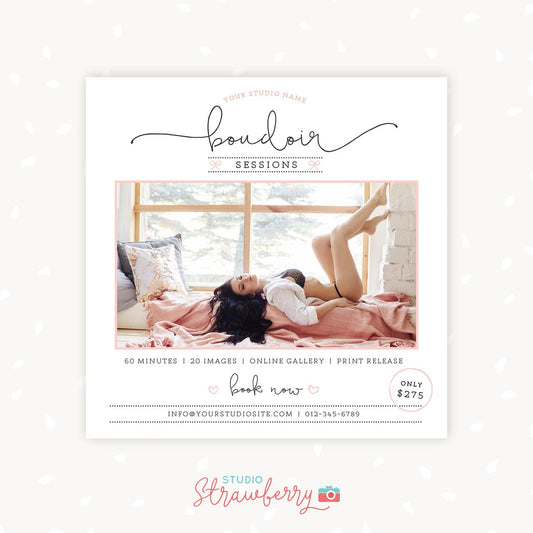 Boudoir session template, Boudoir Template, Boudoir Mini Session Template, Boudoir Photography, Mini Sessions, Boudoir Marketing Template