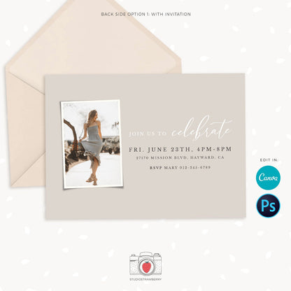 Graduation invitation template, Instantly editable, Editable Graduation Card, Senior Graduation Template, Senior Graduation Announcement