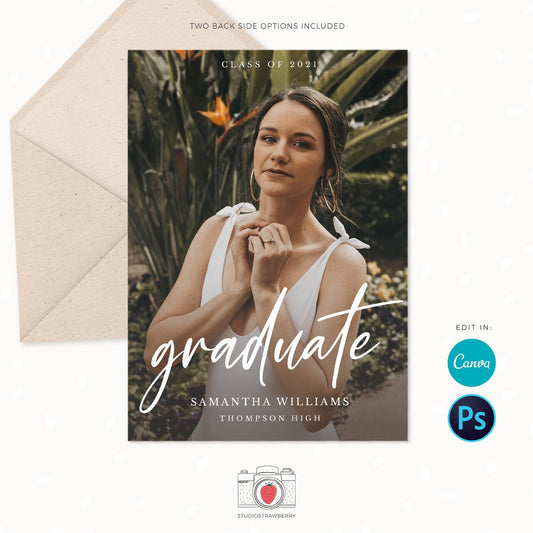 Graduation invitation template, Instantly editable, Editable Graduation Card, Senior Graduation Template, Senior Graduation Announcement