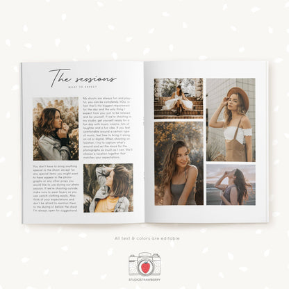 Senior Magazine Template, Senior Welcome Guide, Senior Photography Magazine, Senior graduation, 10 pages Magazine Template, Senior marketing