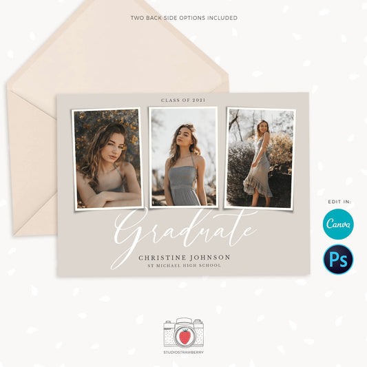 Graduation invitation template, Instantly editable, Editable Graduation Card, Senior Graduation Template, Senior Graduation Announcement