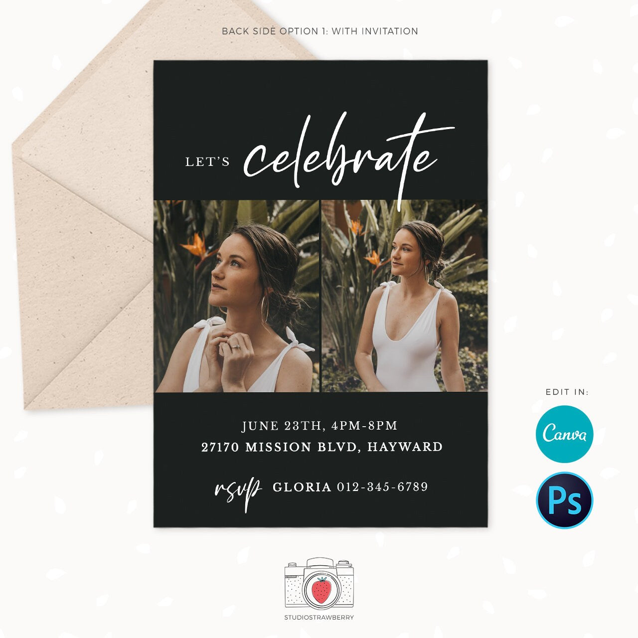 Graduation invitation template, Instantly editable, Editable Graduation Card, Senior Graduation Template, Senior Graduation Announcement