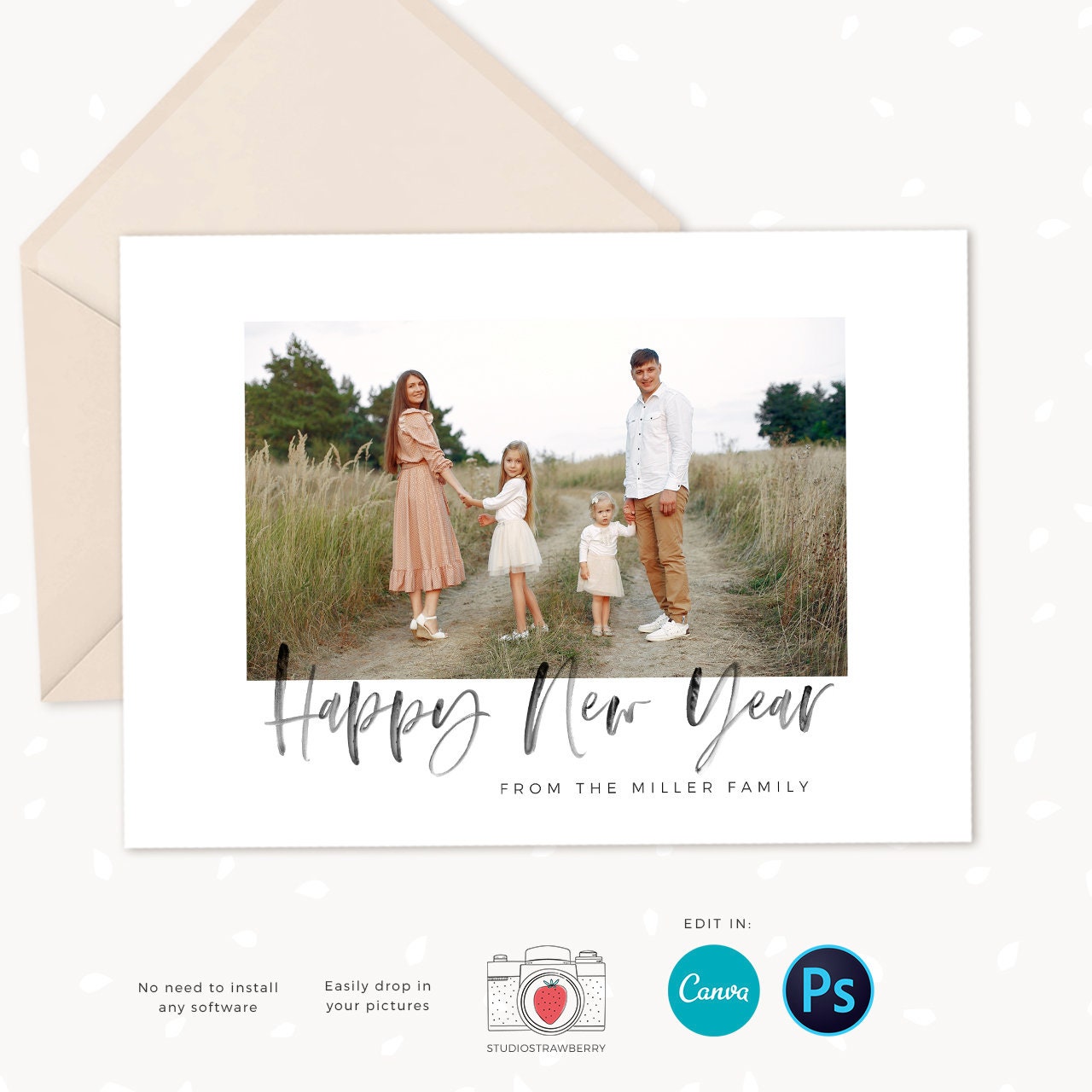 Year in review Christmas card template, Canva, 2022 collage, Year in review template collage, Year in review holiday card, 2022 Pictures