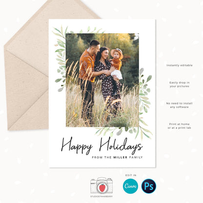 Year in review Christmas card template, Canva, 2023 overview, Year in review template, Year in review holiday card, Year in review card
