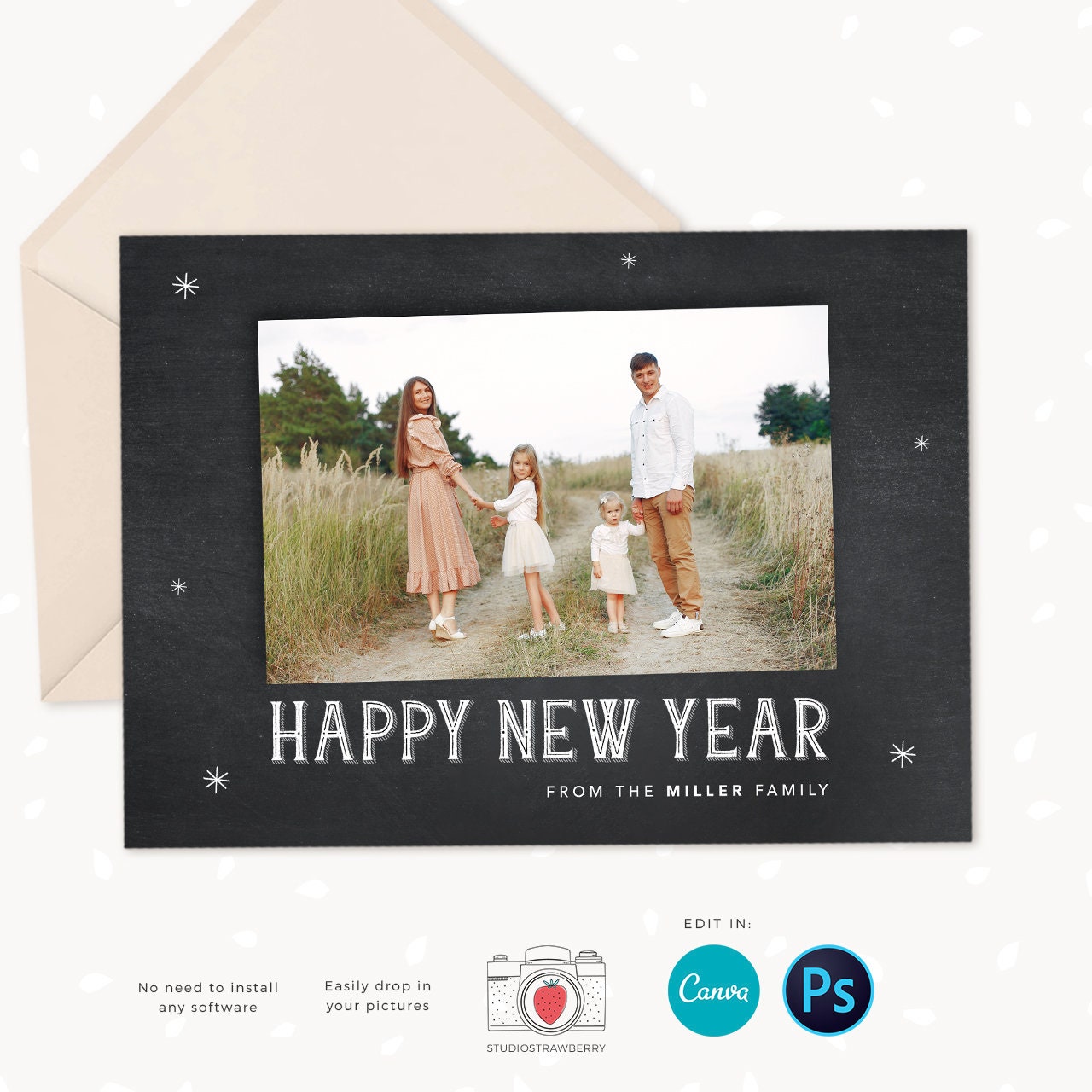 Year in review Christmas card template, 2022 overview, Canva, Year in review template, Year in review holiday card, Year in review card