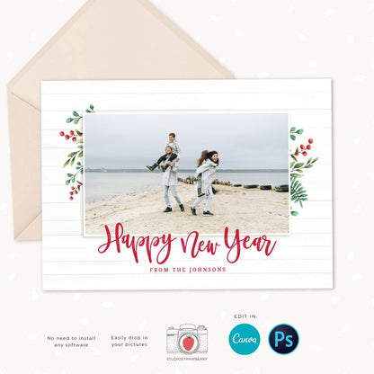 Year in review Christmas card template, Canva, 2022 collage, Year in review template collage, Year in review holiday card, 2022 facts
