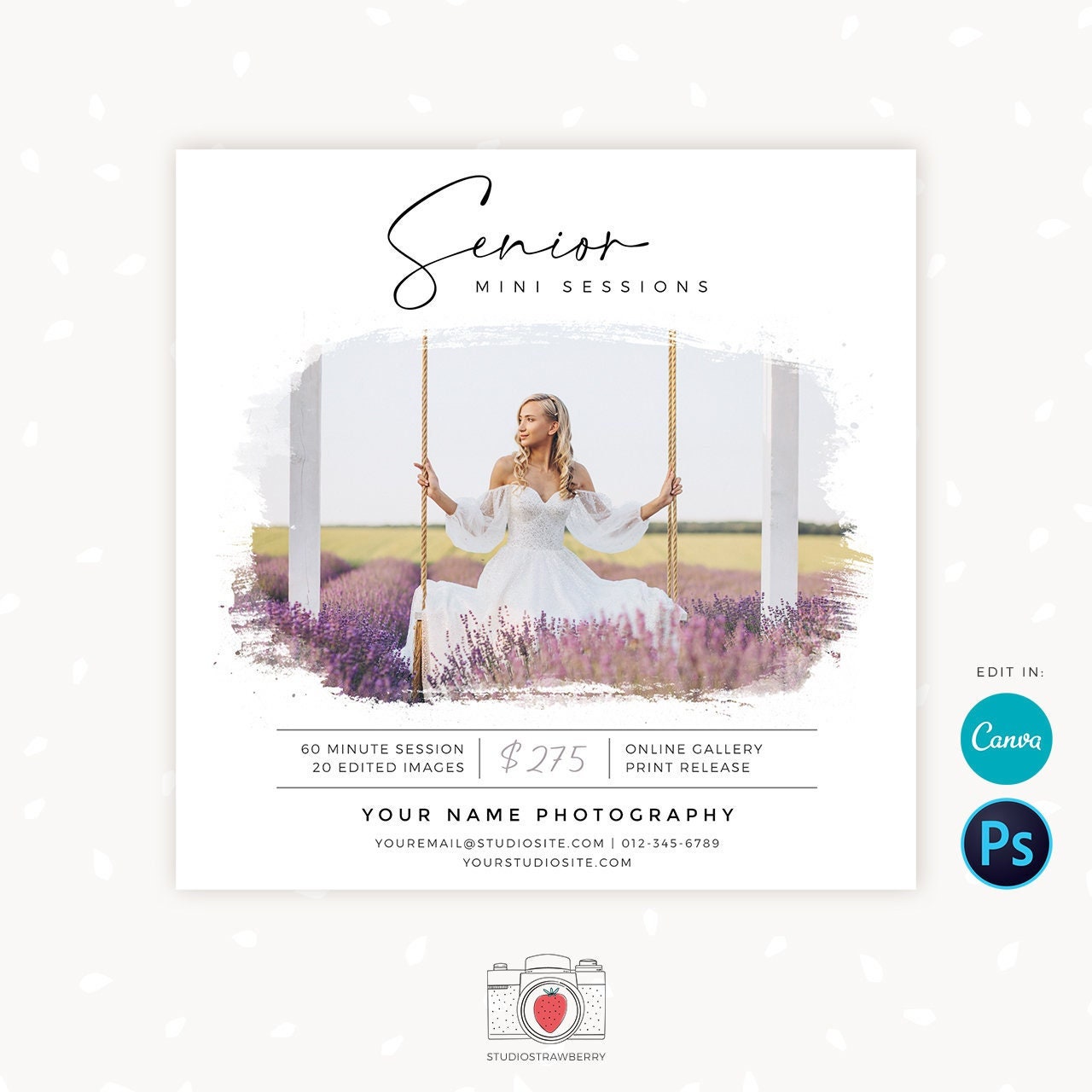 Senior Mini Session Template, Graduation mini sessions, Senior photography, Senior template, Grad photography, Senior minis, Graduation mini