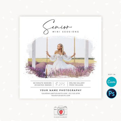 Senior Mini Session Template, Graduation mini sessions, Senior photography, Senior template, Grad photography, Senior minis, Graduation mini