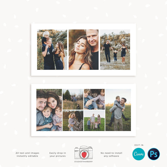 Photo collage template 10x20, Canva, Photoshop, Photo collage template 10x20, Storyboard template 10x20, 20x10 Storyboard Templates, Photos