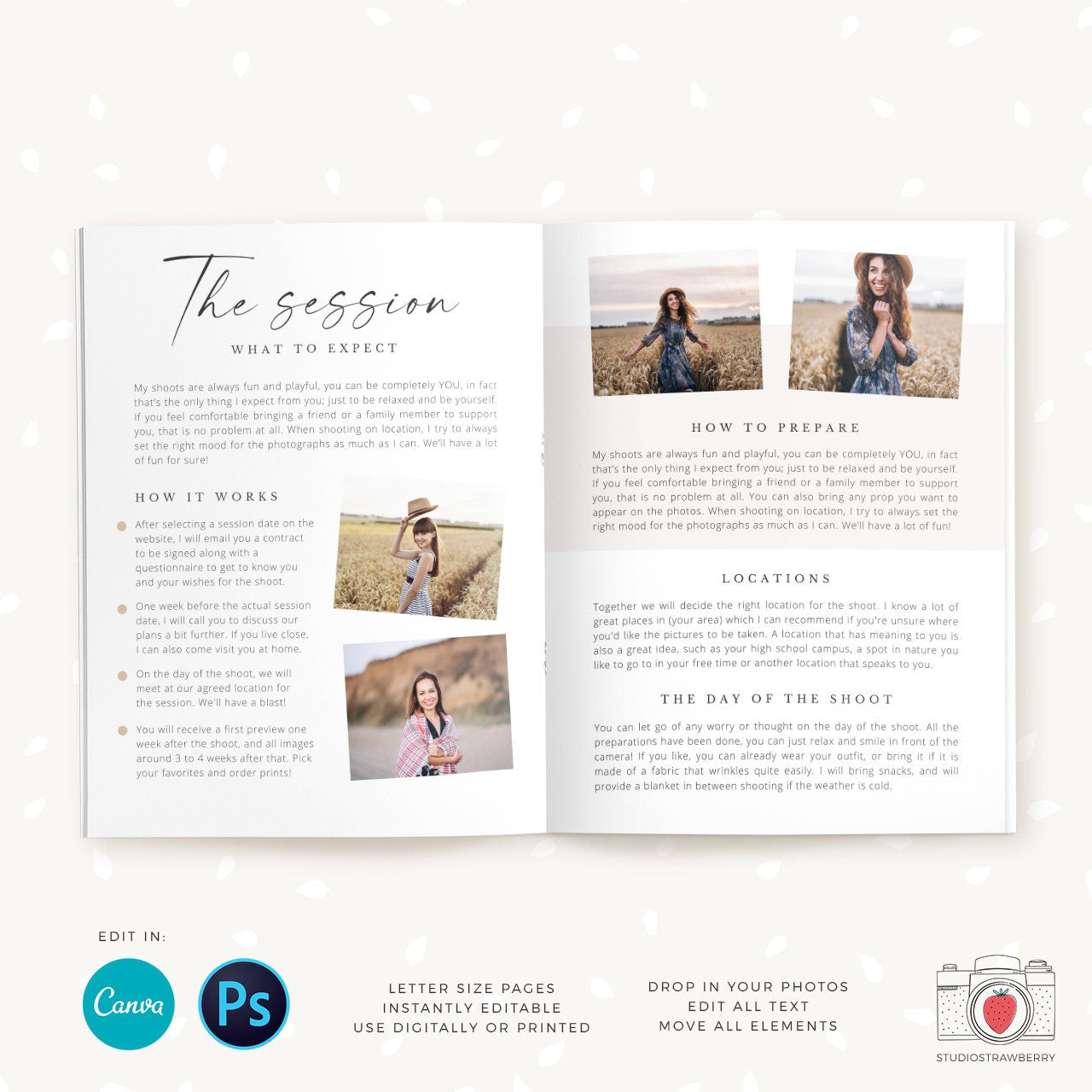Senior Photography Magazine, Canva, Photoshop, 12 pages, Senior Marketing, Senior Magazine Template, Senior photographer, Senior graduations