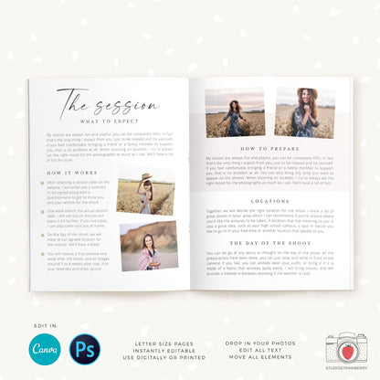 Senior Photography Magazine, Canva, Photoshop, 12 pages, Senior Marketing, Senior Magazine Template, Senior photographer, Senior graduations