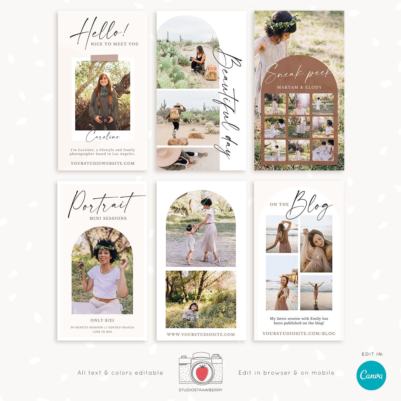 Photographer instagram story templates, Photography instagram template, Instagram story photographers, Canva instagram story template
