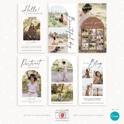 Photographer instagram story templates, Photography instagram template, Instagram story photographers, Canva instagram story template